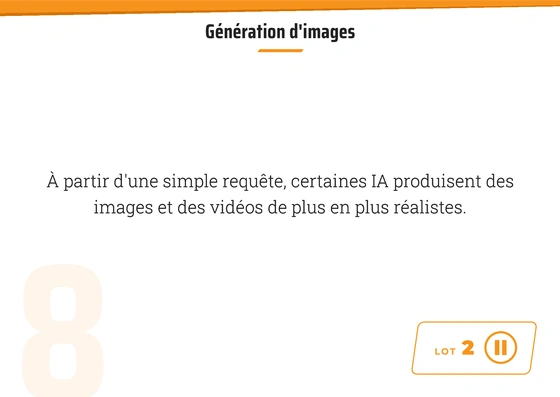 Verso de la carte 8, Génération d'images